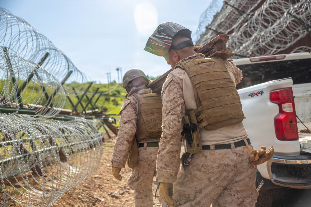 JTF-SB Marines Fortify Nogales Infrastructure with Secondary Wire Obstacles