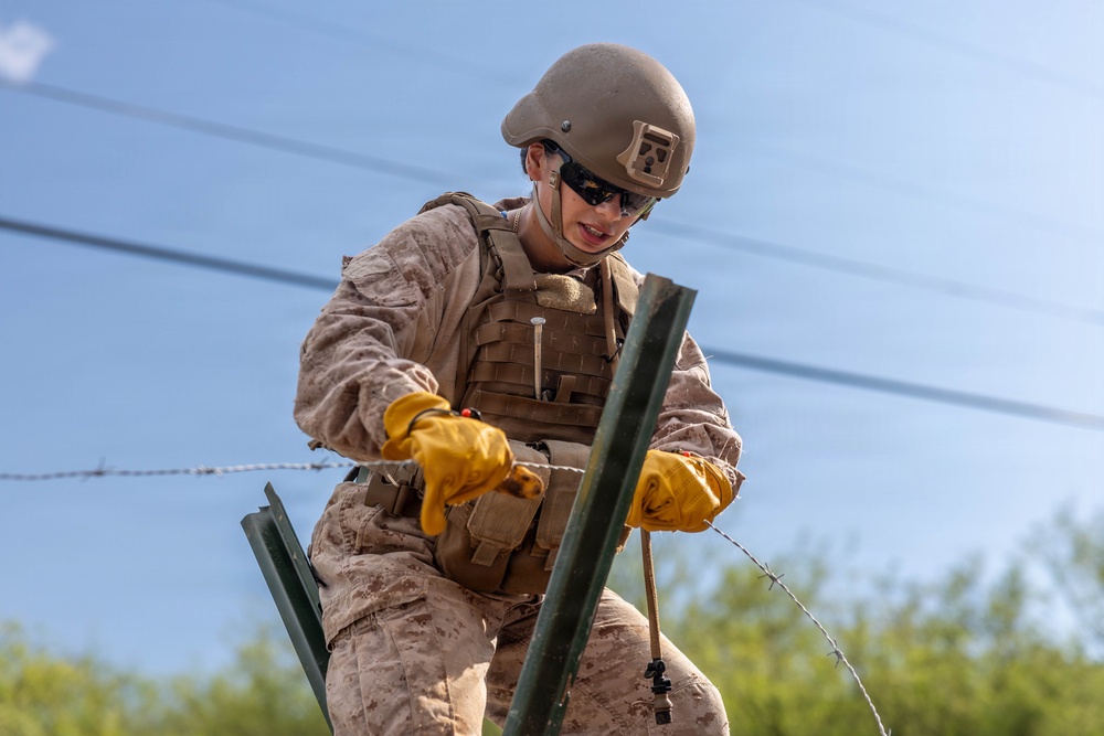 JTF-SB Marines Fortify Nogales Infrastructure with Secondary Wire Obstacles