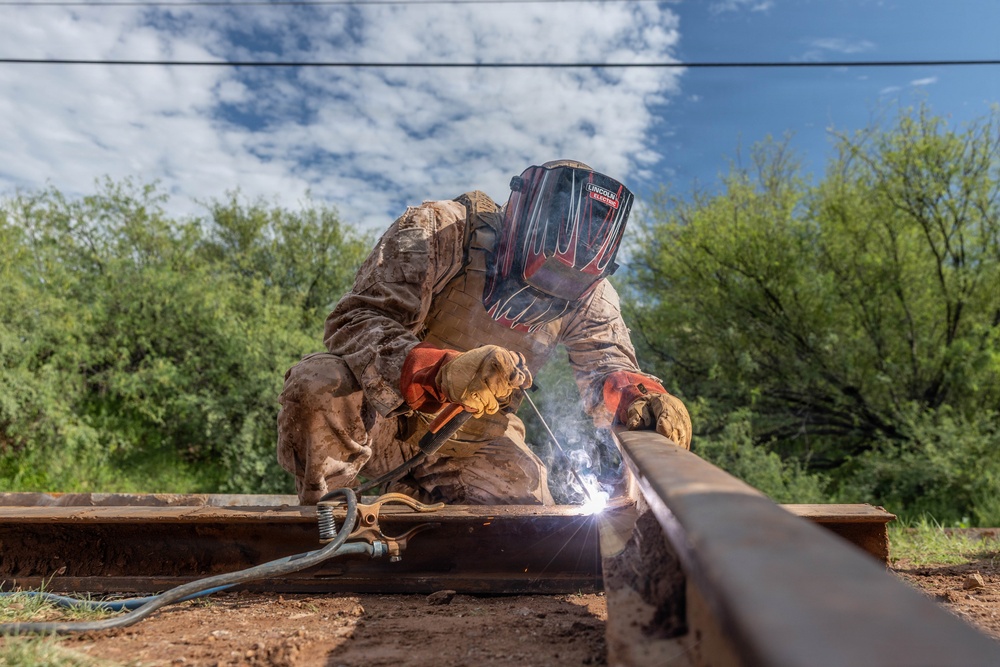 JTF-SB Marines Fortify Nogales Infrastructure with Secondary Wire Obstacles