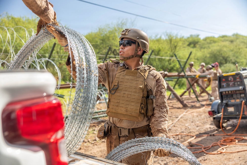 JTF-SB Marines Fortify Nogales Infrastructure with Secondary Wire Obstacles