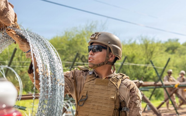 JTF-SB Marines Fortify Nogales Infrastructure with Secondary Wire Obstacles