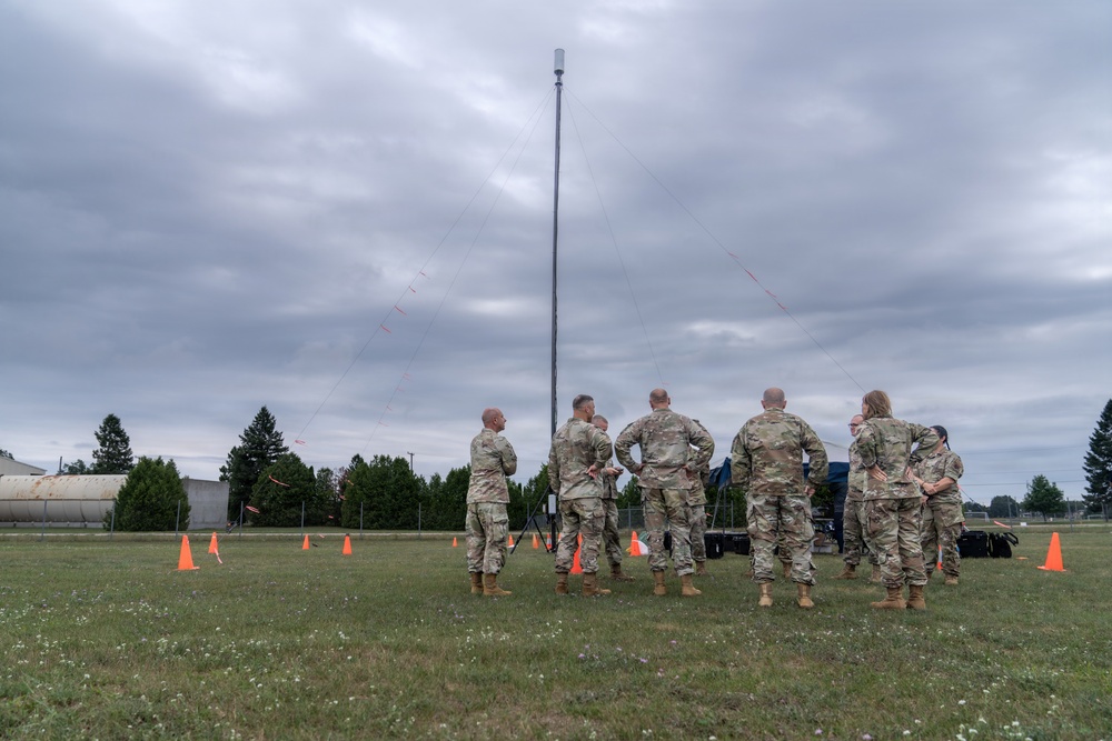 Michigan ANG leadership visits Oscoda during NS 26-2