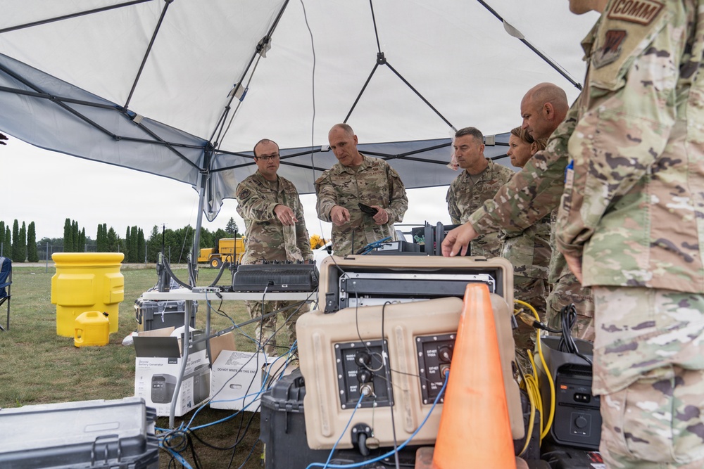 Michigan ANG leadership visits Oscoda during NS 26-2