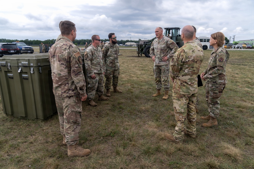 Michigan ANG leadership visits Oscoda during NS 26-2