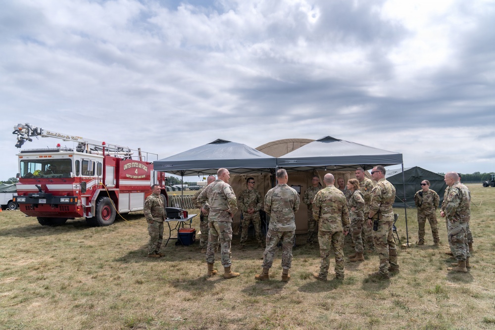 Michigan ANG leadership visits Oscoda during NS 26-2