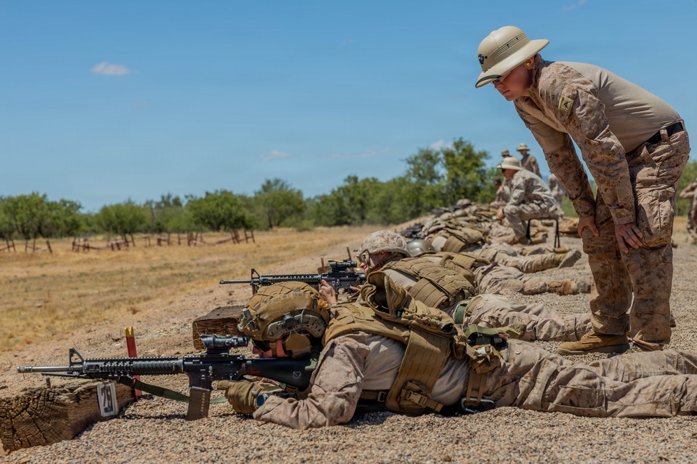 1st MLG Marines complete Annual Rifle Qualification range while deployed on the southern border