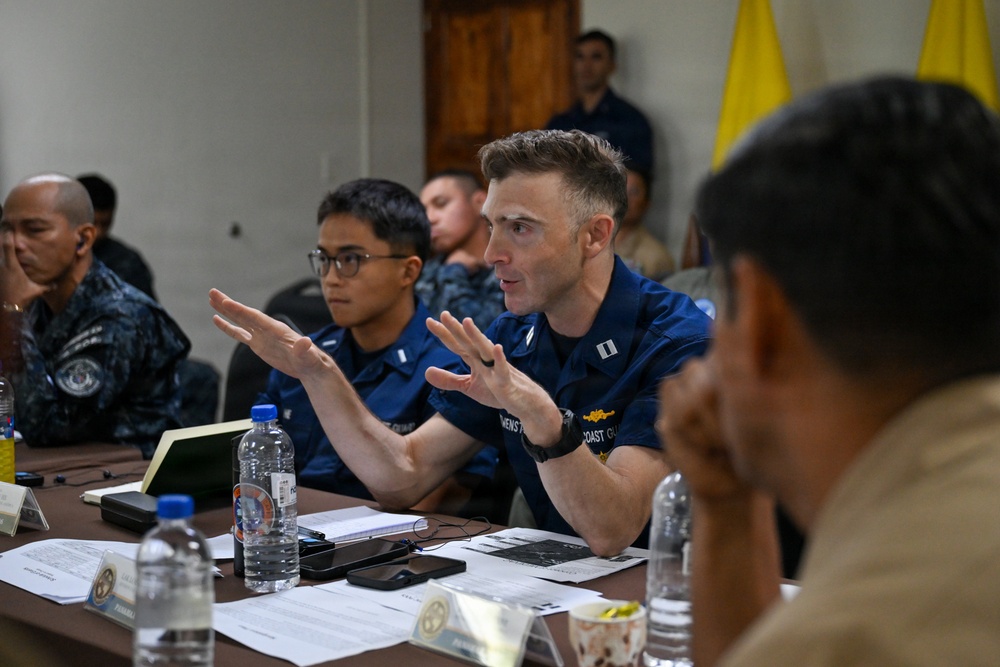 U.S. Coast Guard and partner nations participate in a Pre-Sail Conference for PANAMAX26