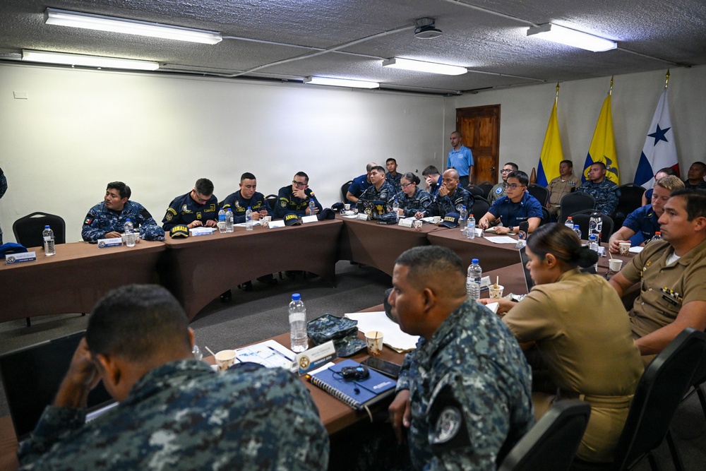 U.S. Coast Guard and partner nations participate in a Pre-Sail Conference for PANAMAX26