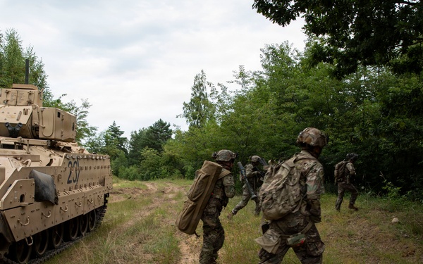 U.S. Army troops train in situational training exercise in Poland