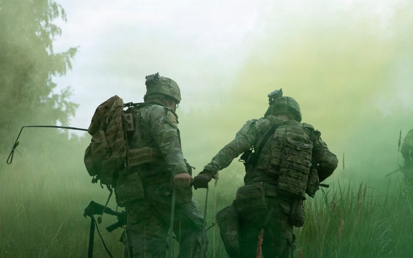 U.S. Army troops train in situational training exercise in Poland
