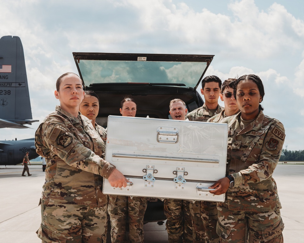 139th Force Support Squadron transport simulated human remains