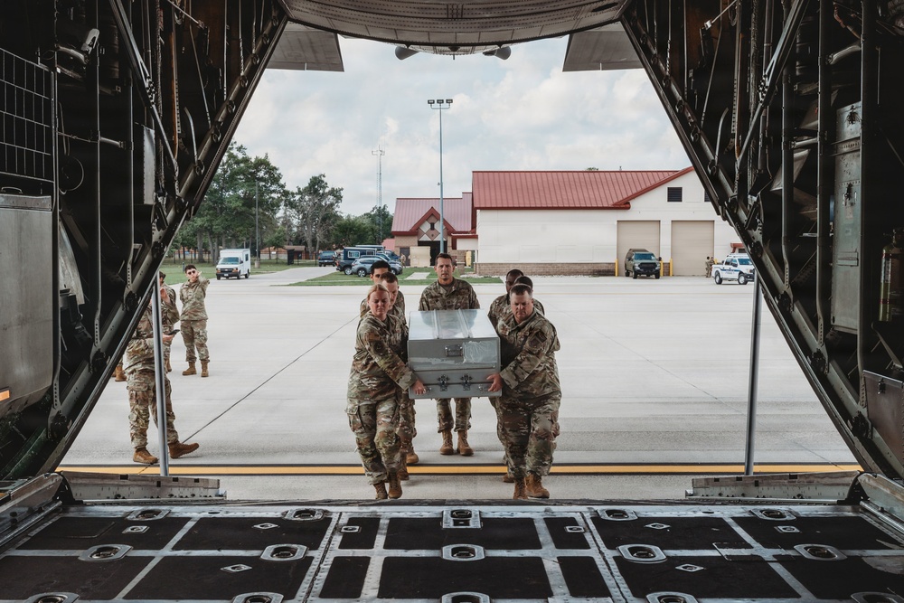 139th Force Support Squadron transport simulated human remains
