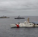 U.S. Coast Guard and partner nations conduct a formation sail during PANAMAX26