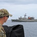 U.S. Coast Guard and partner nations conduct a formation sail during PANAMAX26