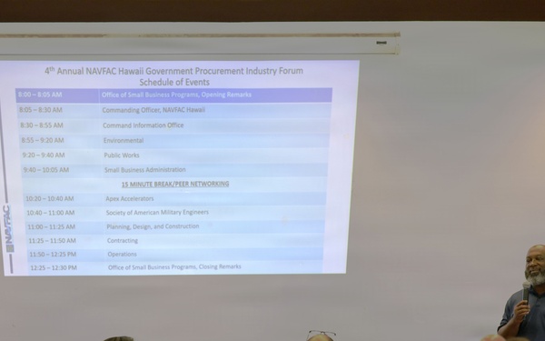 NAVFAC Hawaii hosts 4th annual Government Procurement Industry Forum
