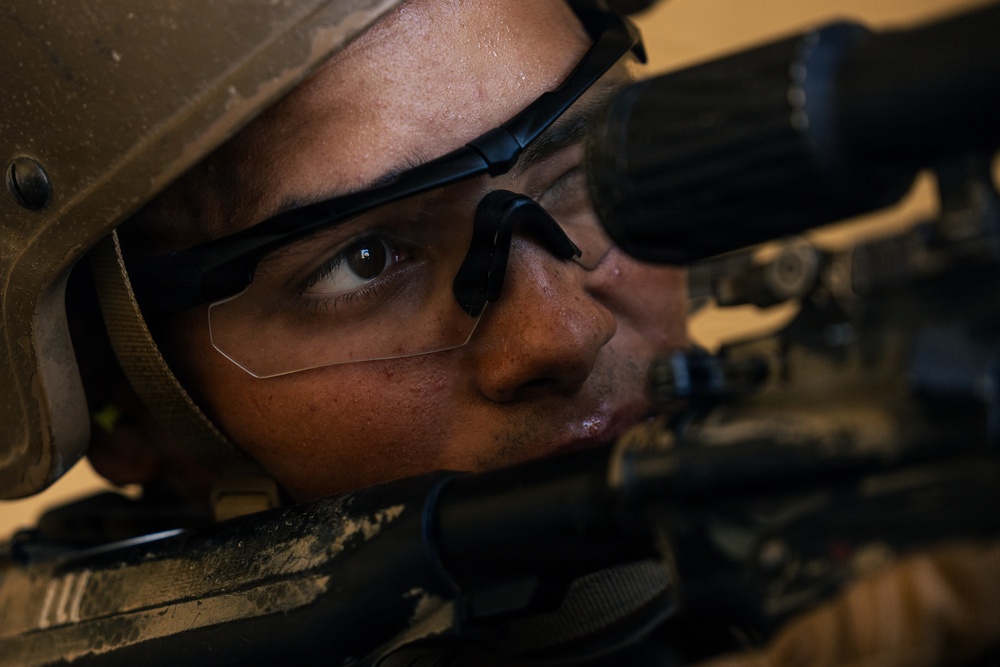 U.S. Marines with Echo Co., 2nd Bn., 1st Marines, rehearse platoon attacks with ROK Marines during AFX