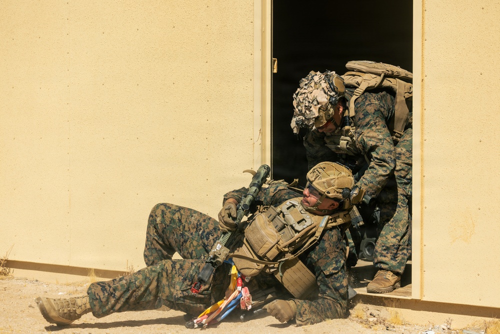U.S. Marines with Echo Co., 2nd Bn., 1st Marines, rehearse platoon attacks with ROK Marines during AFX