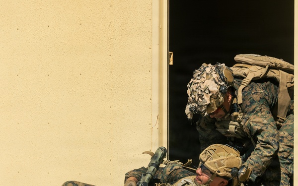 U.S. Marines with Echo Co., 2nd Bn., 1st Marines, rehearse platoon attacks with ROK Marines during AFX