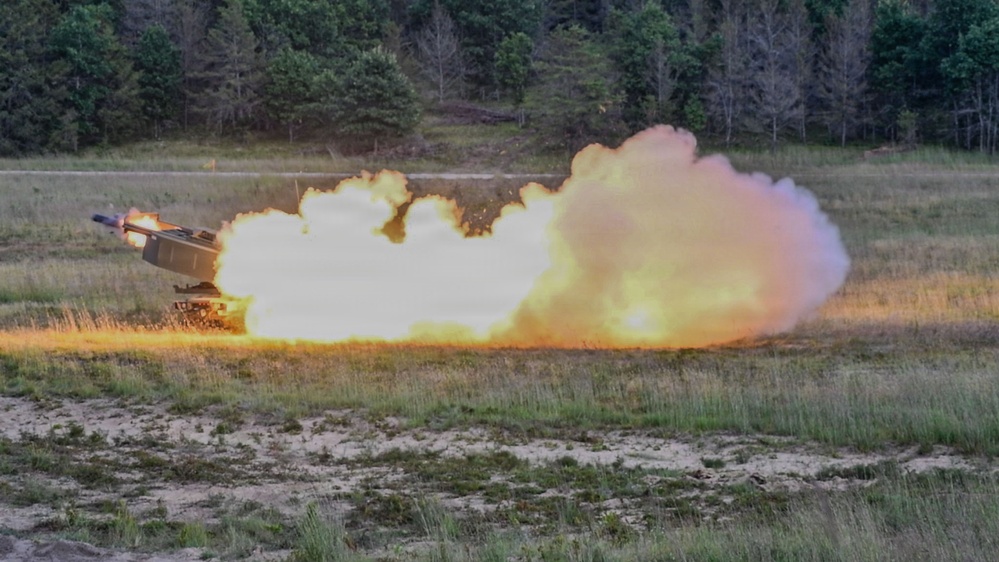 Michigan National Guard Soldiers Conduct HIMARS Live-Fire Exercise During Northern Strike 26-2