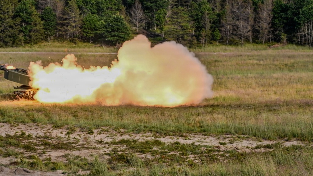 Michigan National Guard Soldiers Conduct HIMARS Live-Fire Exercise During Northern Strike 26-2