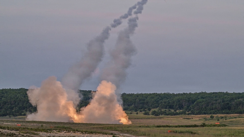Michigan National Guard Soldiers Conduct HIMARS Live-Fire Exercise During Northern Strike 26-2