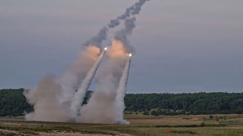 Michigan National Guard Soldiers Conduct HIMARS Live-Fire Exercise During Northern Strike 26-2