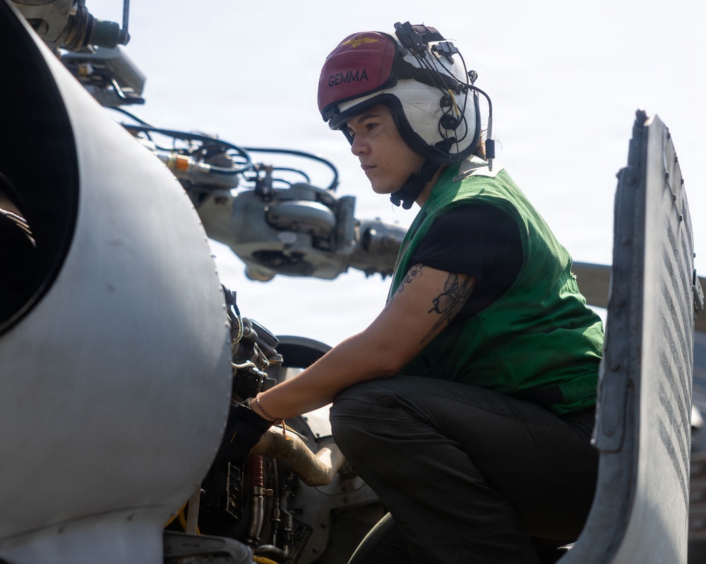 Rafael Peralta Conducts Pre-Flight Checks