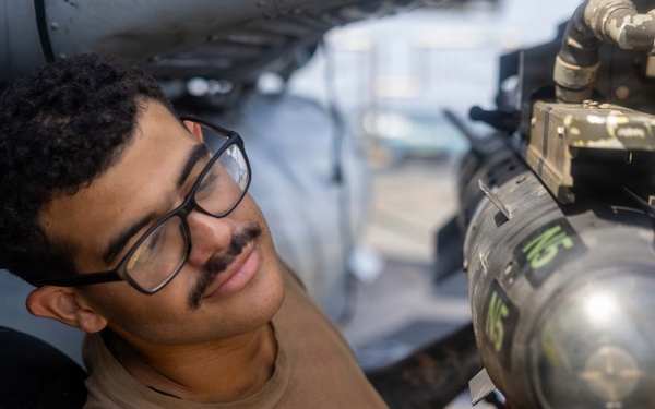 Rafael Peralta Conducts Pre-Flight Checks