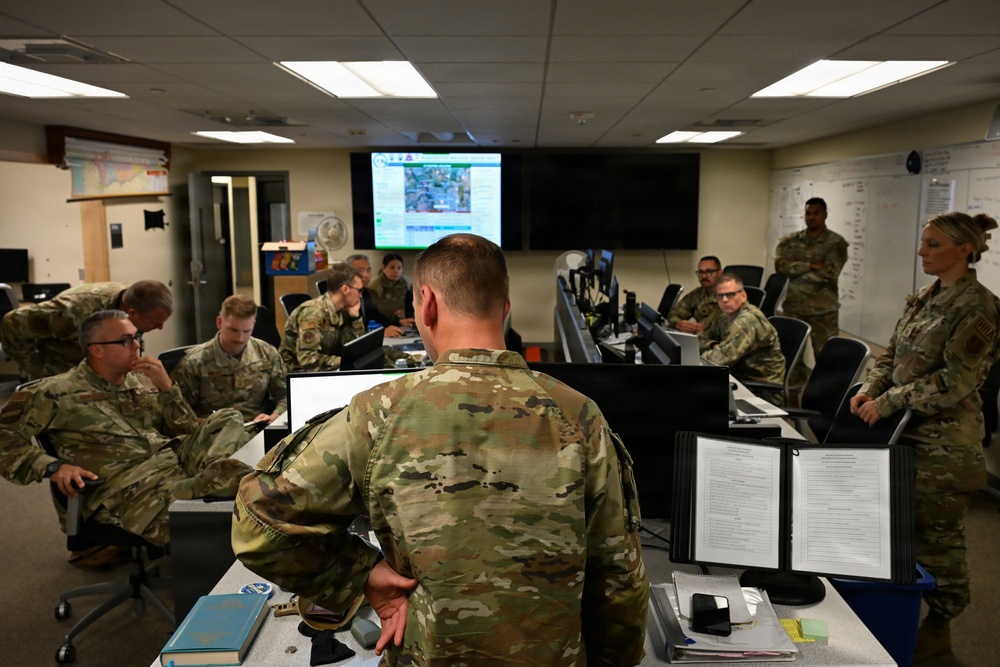 194th Wing Emergency Operations Center supports wildfire response
