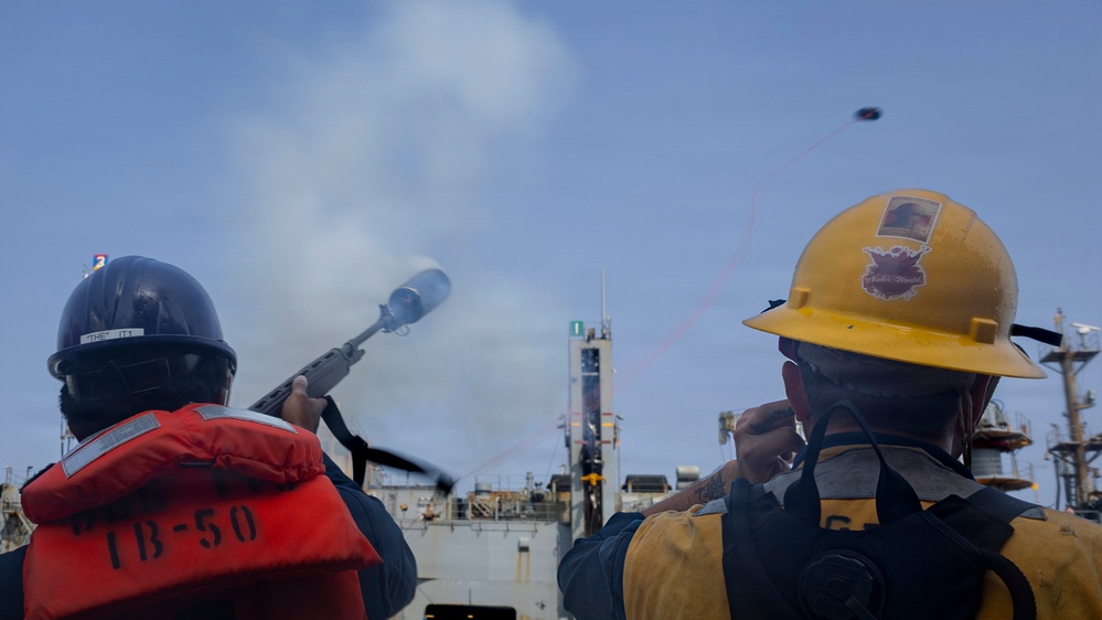 Delbert D. Black Conducts Replenishment-at-Sea with Cesar Chavez