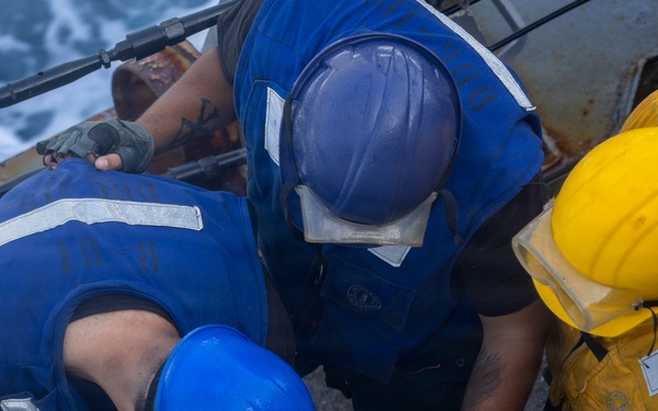 Delbert D. Black Conducts Replenishment-at-Sea with Cesar Chavez