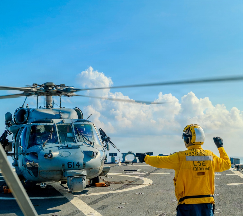 USS Benfold Conducts Routine Flight Quarters