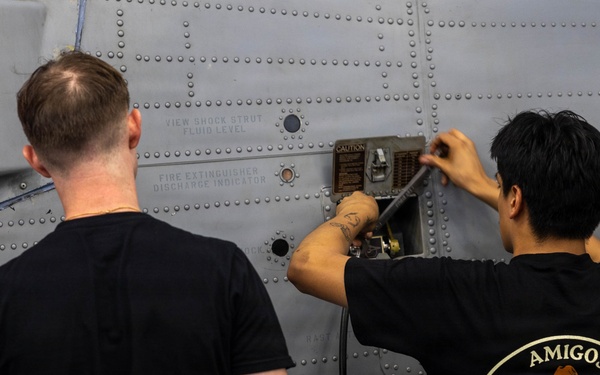Abraham Lincoln Conducts Aircraft Maintenance