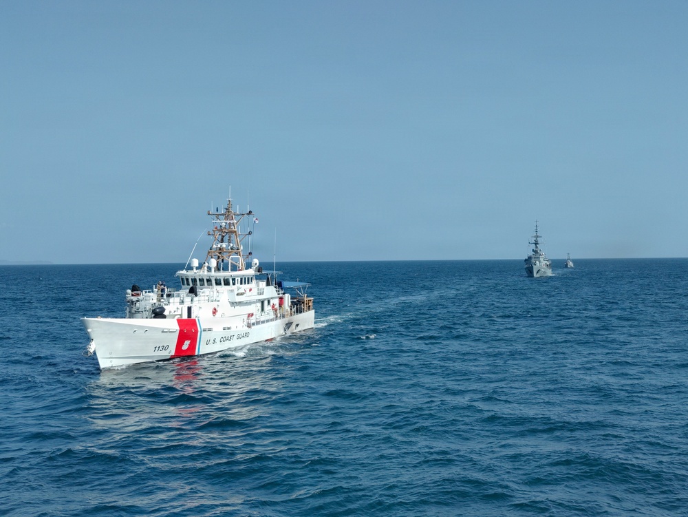 U.S. Coast Guard and partner nations conduct tactical signaling training during PANAMAX 2026