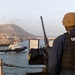 Outbound sea and anchor Morocco