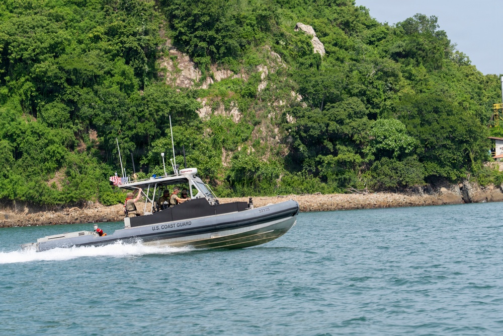 U.S. Coast Guard, Panamanian forces conduct joint area familiarization patrol during PANAMAX 2026