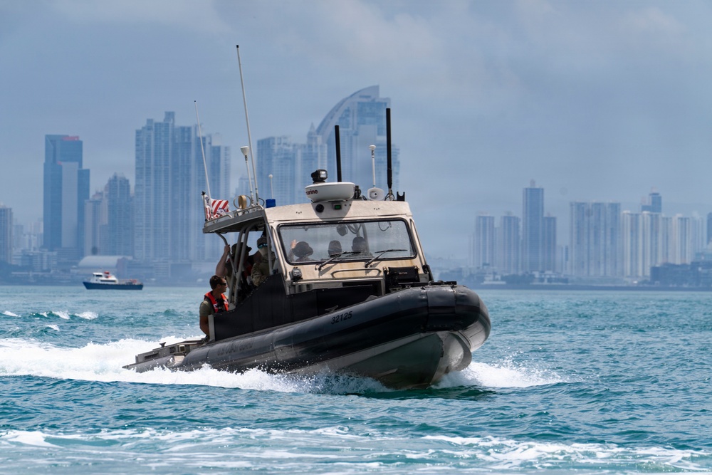 U.S. Coast Guard, Panamanian forces conduct joint area familiarization patrol during PANAMAX 2026