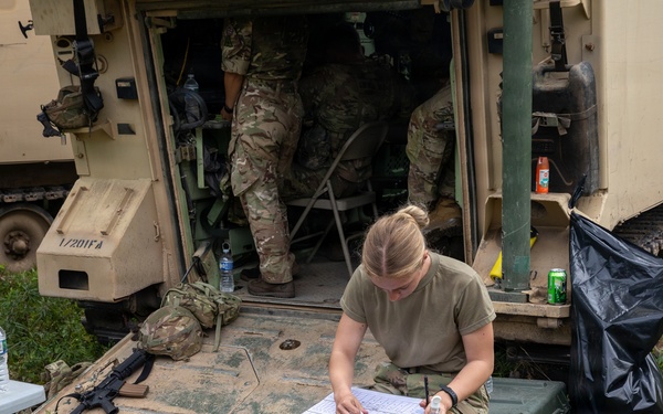 Behind the Guns: 1-201st FA Soldier Prepares for Fire Mission