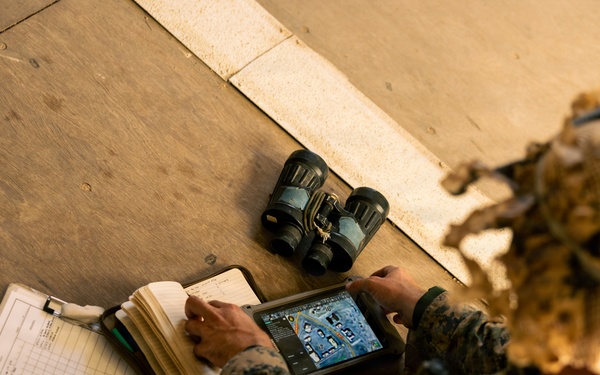 U.S. Marines with 2nd Bn., 1st Marines rehearse company attacks during AFX