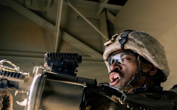 U.S. Marines with 2nd Bn., 1st Marines rehearse company attacks during AFX