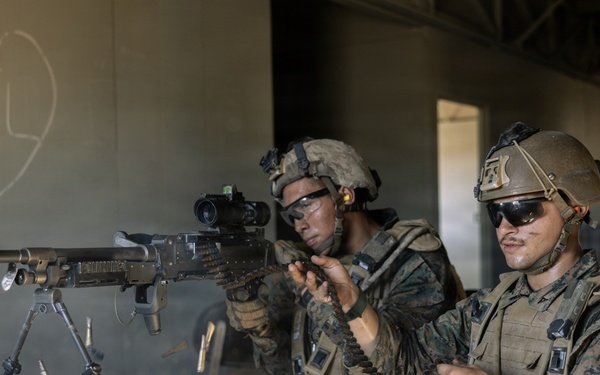U.S. Marines with 2nd Bn., 1st Marines rehearse company attacks during AFX
