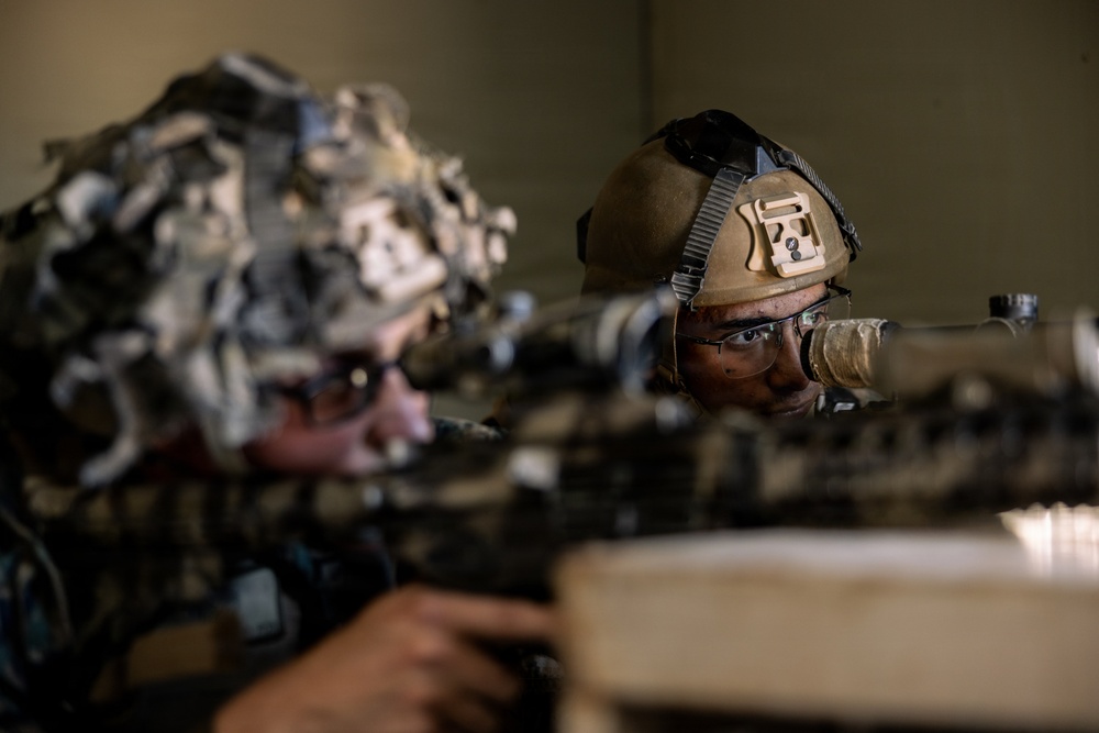 U.S. Marines with 2nd Bn., 1st Marines rehearse company attacks during AFX