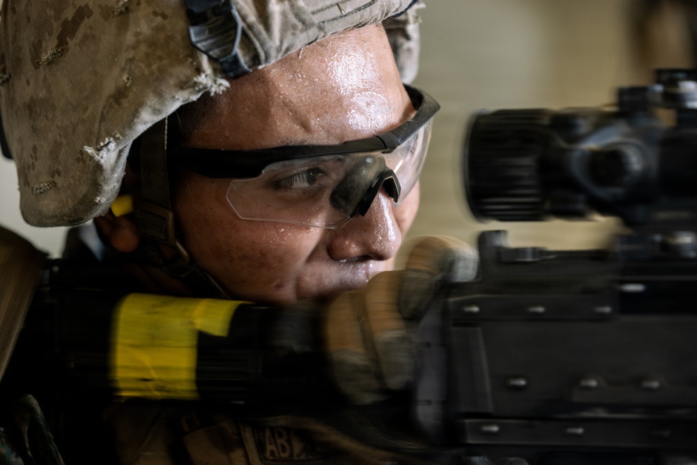 U.S. Marines with 2nd Bn., 1st Marines, rehearse company attacks during AFX