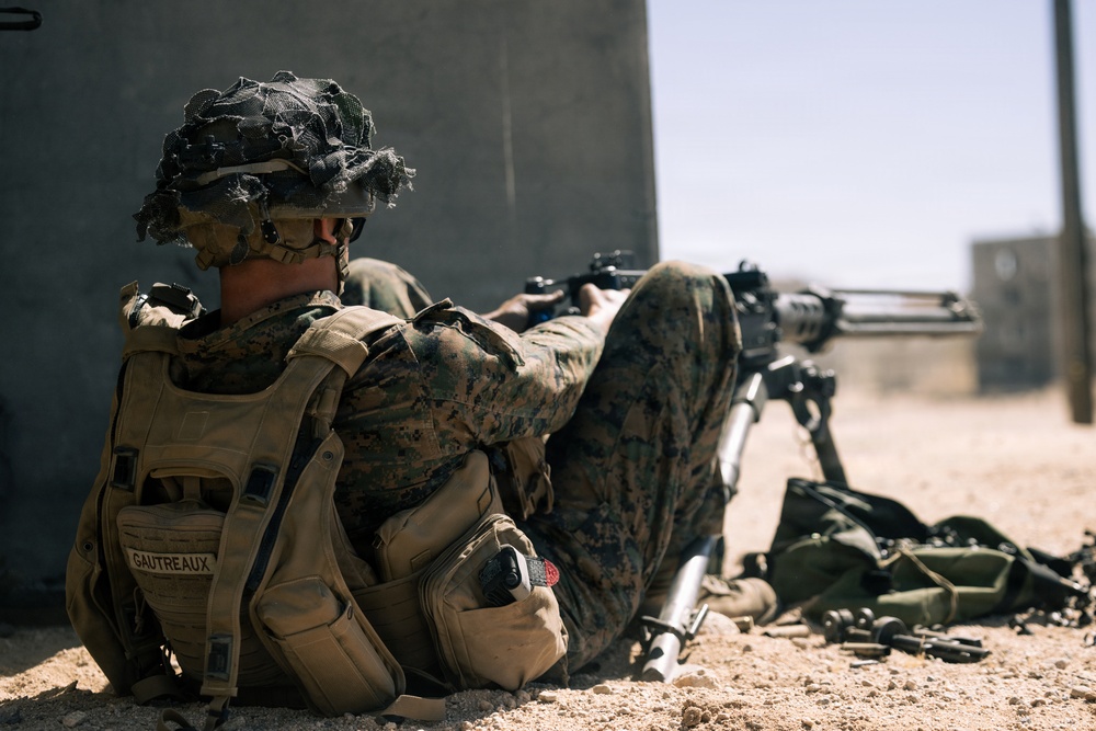 U.S. Marines with 2nd Bn., 1st Marines, rehearse company attacks during AFX