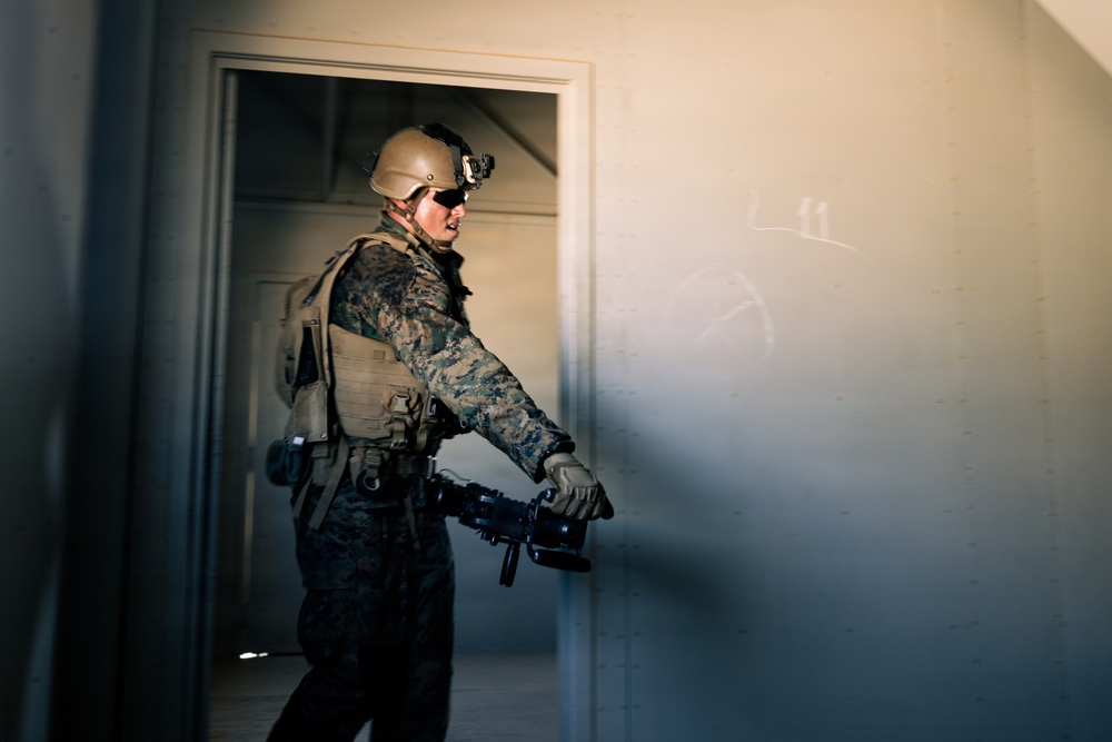 U.S. Marines with 2nd Bn., 1st Marines, rehearse company attacks during AFX
