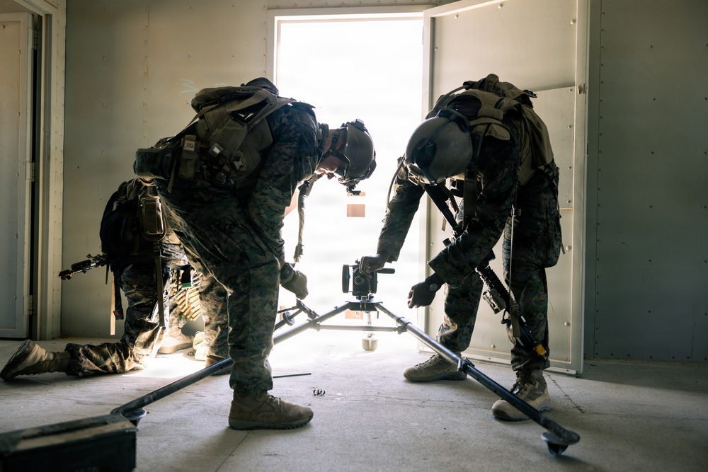 U.S. Marines with 2nd Bn., 1st Marines, rehearse company attacks during AFX