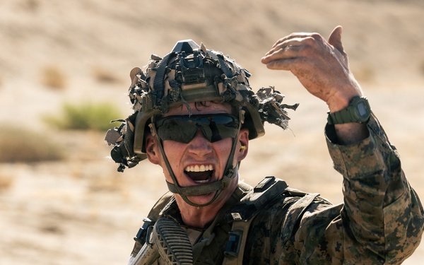 U.S. Marines with 2nd Bn., 1st Marines, rehearse company attacks during AFX