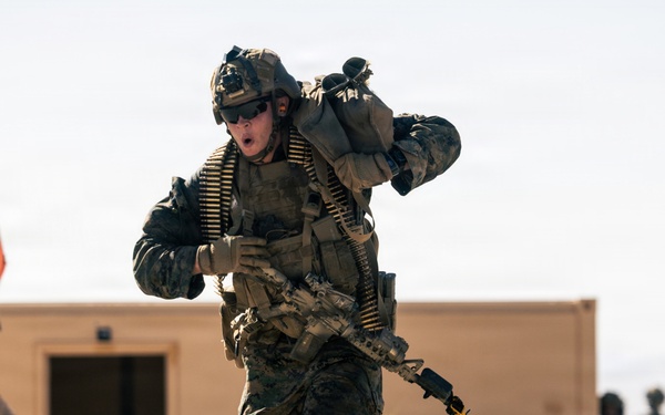 U.S. Marines with 2nd Bn., 1st Marines, rehearse company attacks during AFX