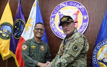 Under the State Partnership Program the Adjutant General of the State of Hawaiʻi is met with the Commander of the Philippines Coast Guard for a Bilateral Exchange