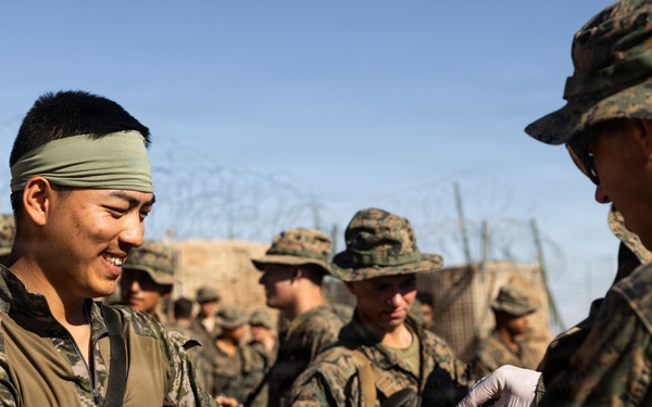 U.S. Marines with 2nd Bn., 1st Marines provide hot chow during AFX